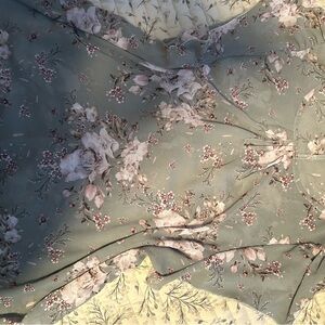 SHEIN Sage Green Floral Blouse